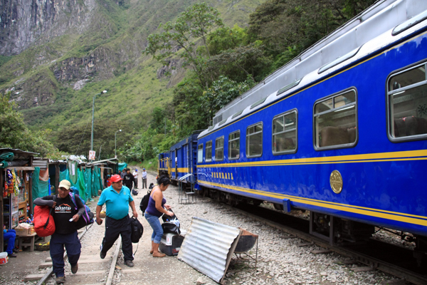 Le train du Machu Picchu à Hydroelectrica